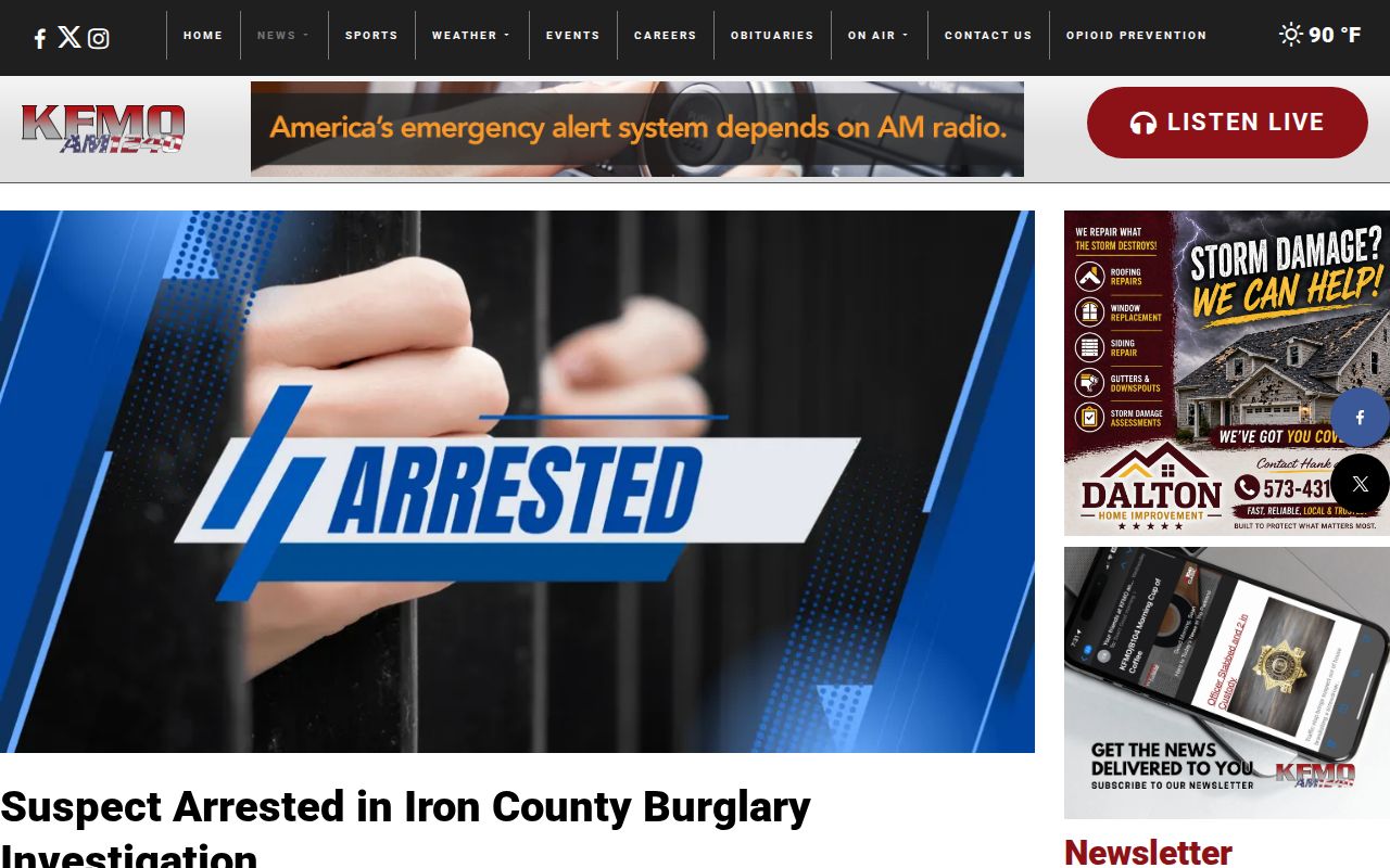 Iron County local crime news source for an arrest story record